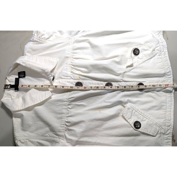Relativity Women's Lined Jacket Button Up Collared White Pockets Size 2x FLAWS - Picture 4 of 7